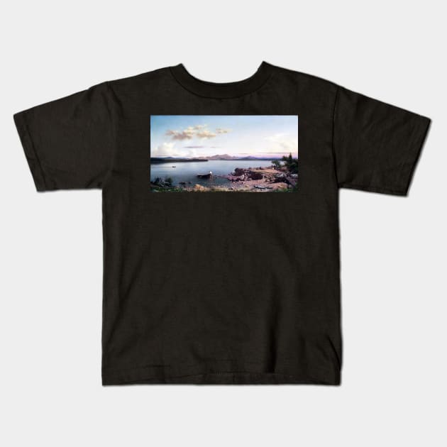 Lake George Kids T-Shirt by freedom-dream